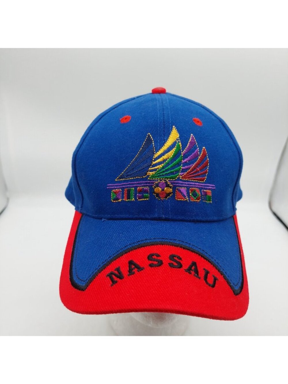 Nassau Bahamas Hat Cap Adjustable Snapback Blue Embroidered